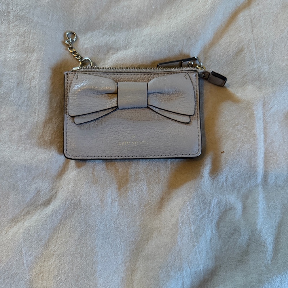 Kate Spade Gray Bow Accent Wristlet